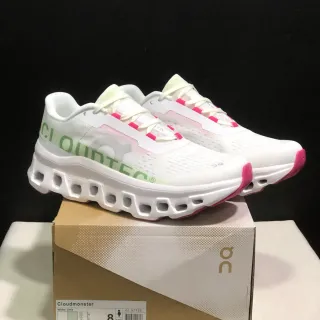 On Cloudmonster White Lima Running Shoes