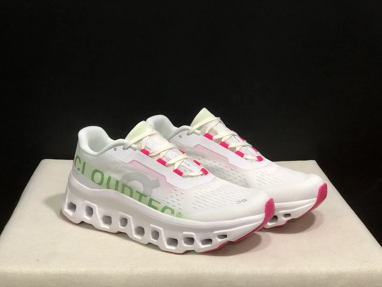 On Cloudmonster White Lima zapatillas de correr 6