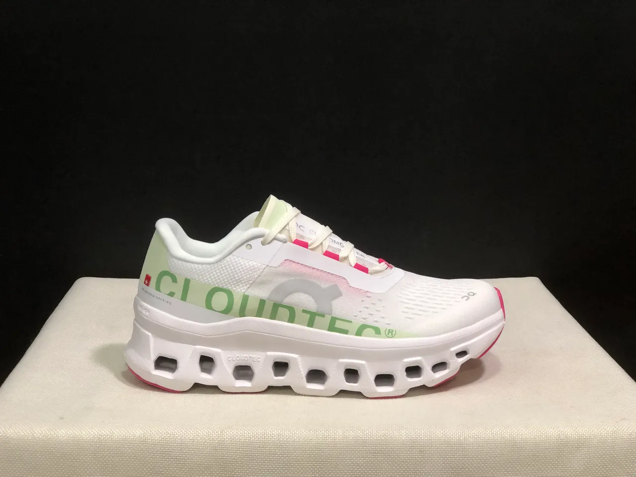 On Cloudmonster White Lima zapatillas de correr 8