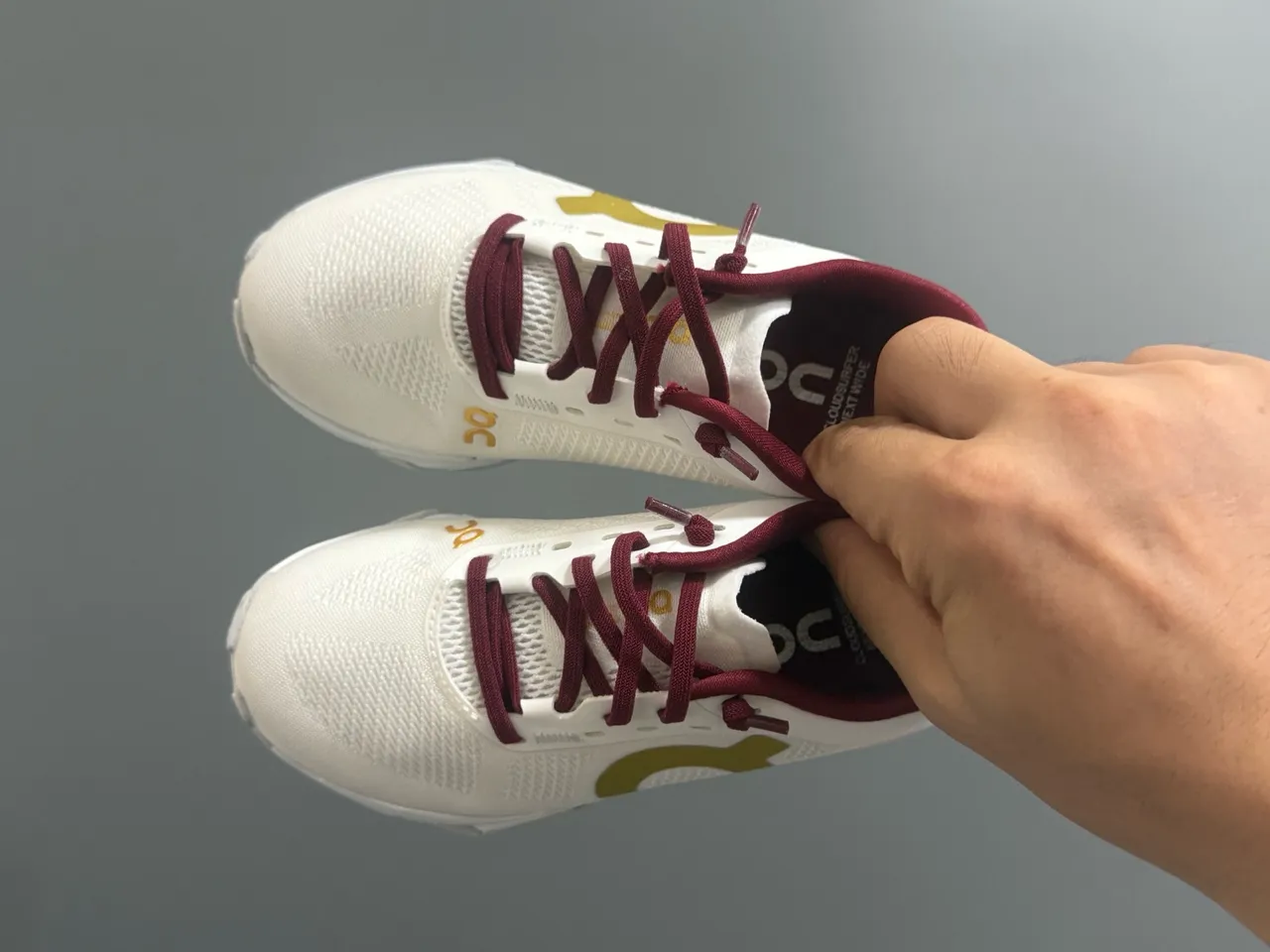 On Gray White Low-Top Breathable Mesh Upper Running Shoes 20