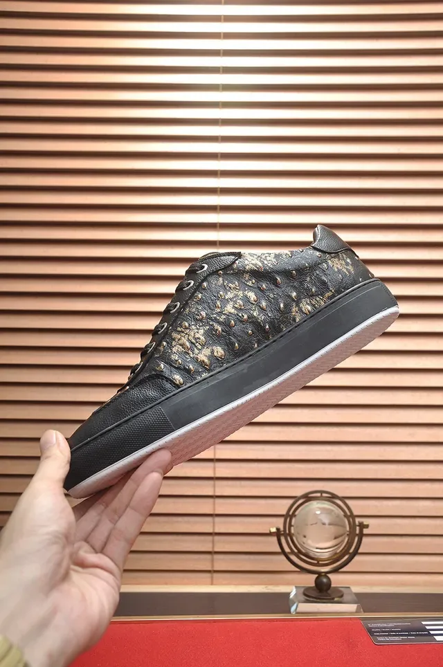 Philipp Plein أحذية رياضية أسود وذهبي Speckle Studded Lifestyle 5