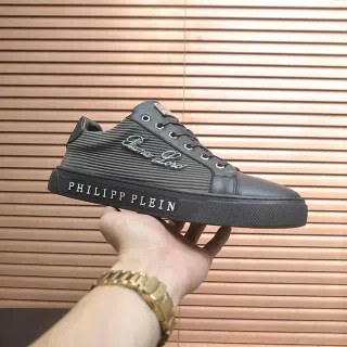 Philipp Plein कालो रिब्ड मिडसोल लाइफस्टाइल स्निकार