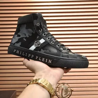 Philipp Plein Camouflage-Print High-Top Sneaker