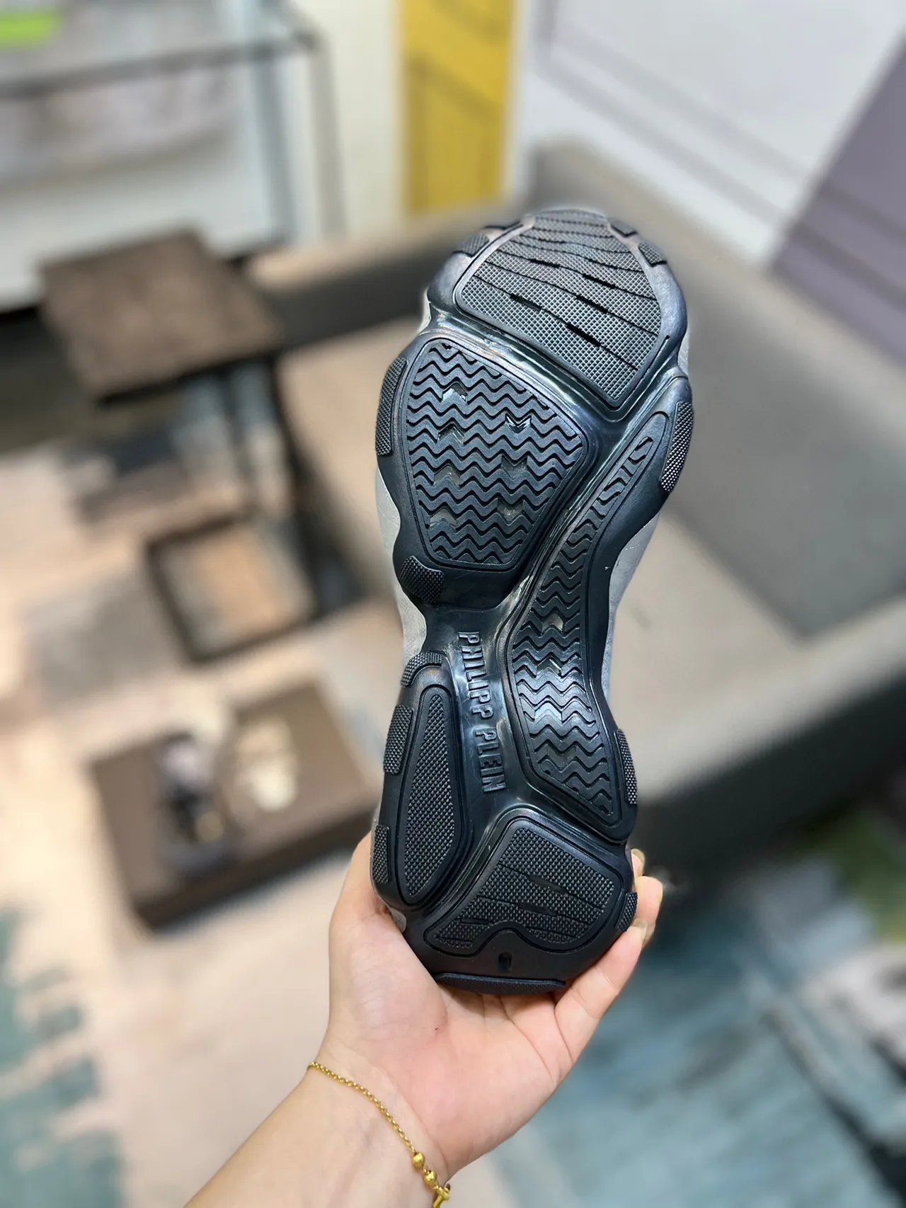 Philipp Plein 莫诺格拉姆针织厚底运动鞋 9