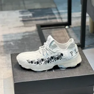Philipp Plein Skull Motif White Chunky Sneakers