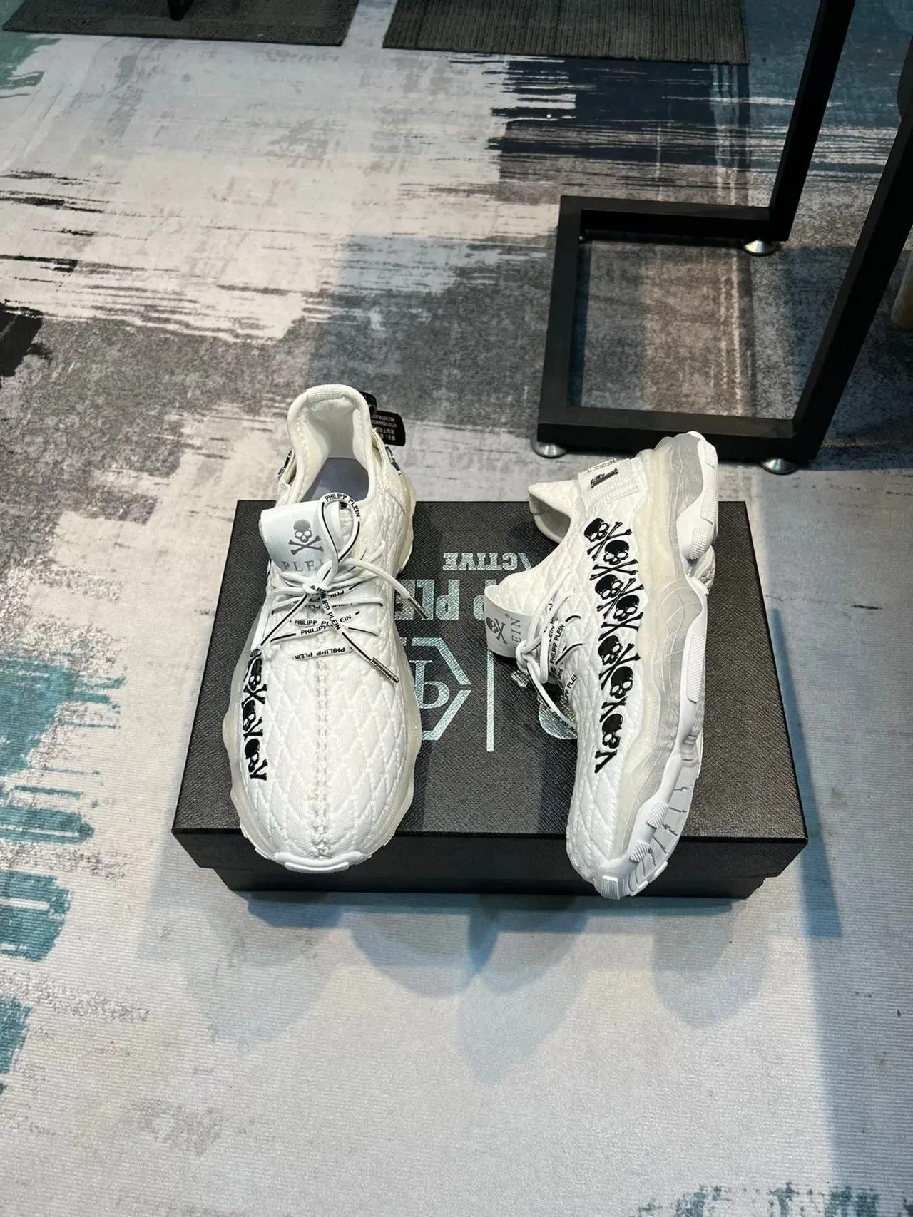 Philipp Plein Skull Motif White Chunky Sneakers 4