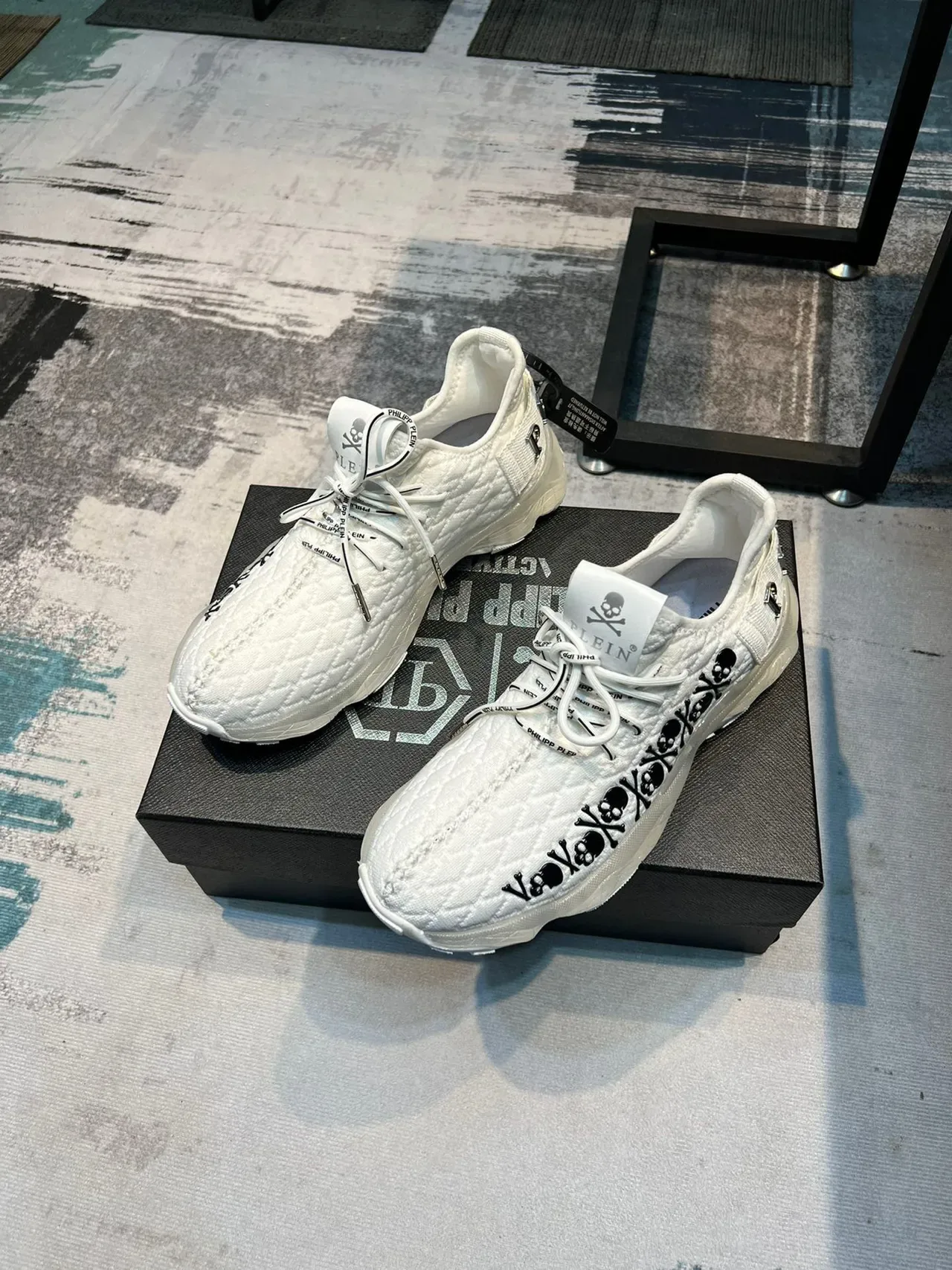 Philipp Plein Skull Motif White Chunky Sneakers 5