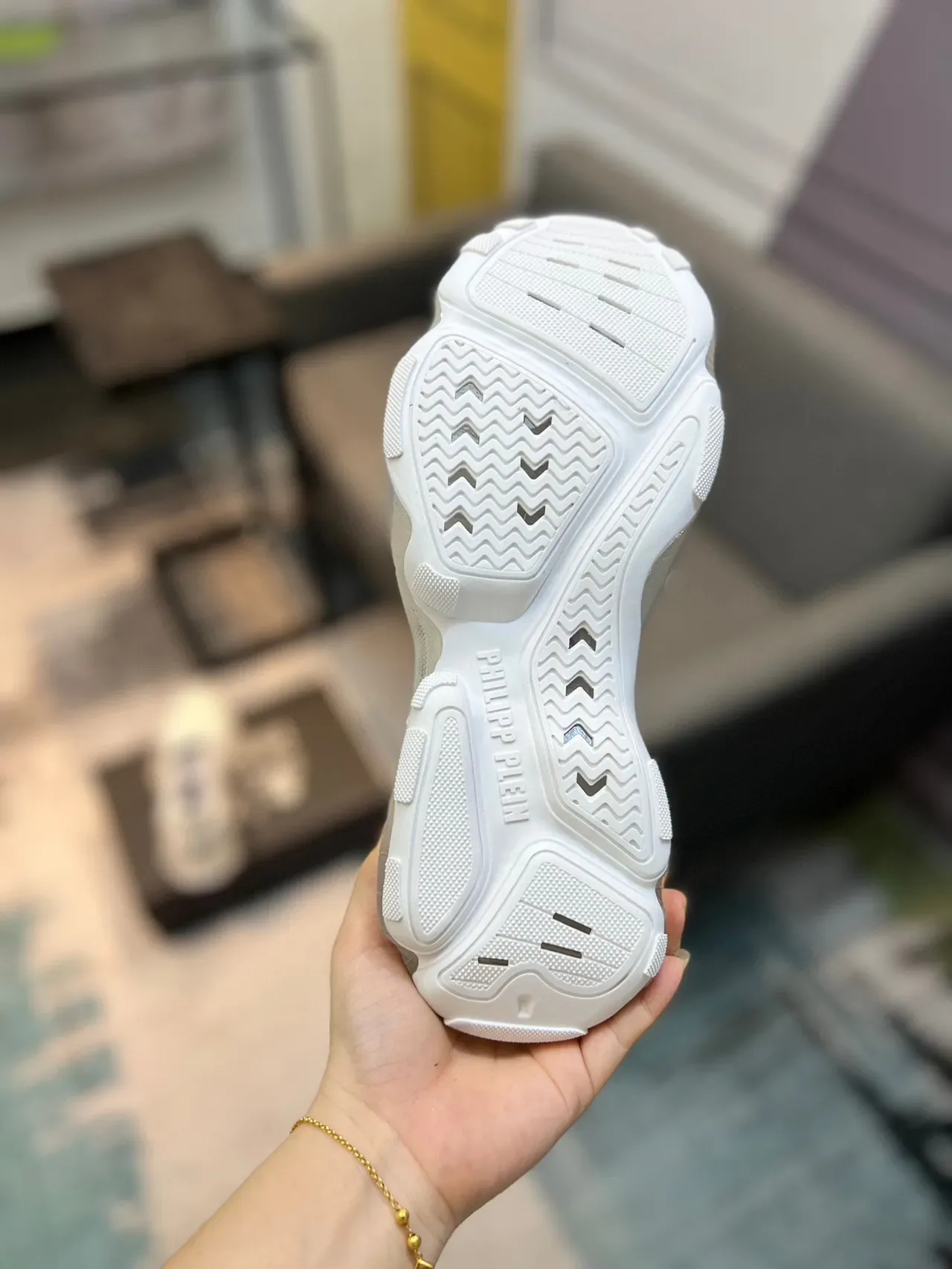 Philipp Plein Skull Motif White Chunky Sneakers 9