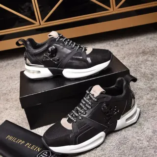 Philipp Plein Skull Runner काले सफेद बेज चंकी स्नीकर