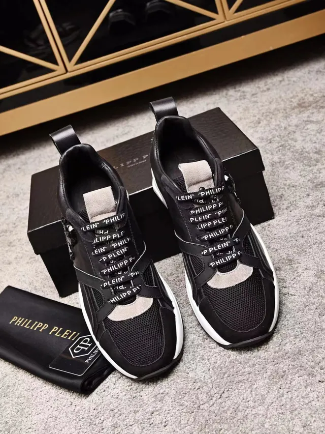 Philipp Plein Skull Runner Black White Beige Chunky Sneakers 2