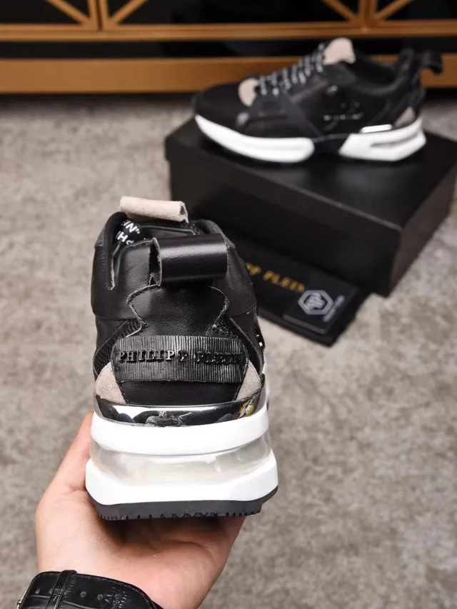 Philipp Plein Skull Runner Black White Beige Chunky Sneakers 3