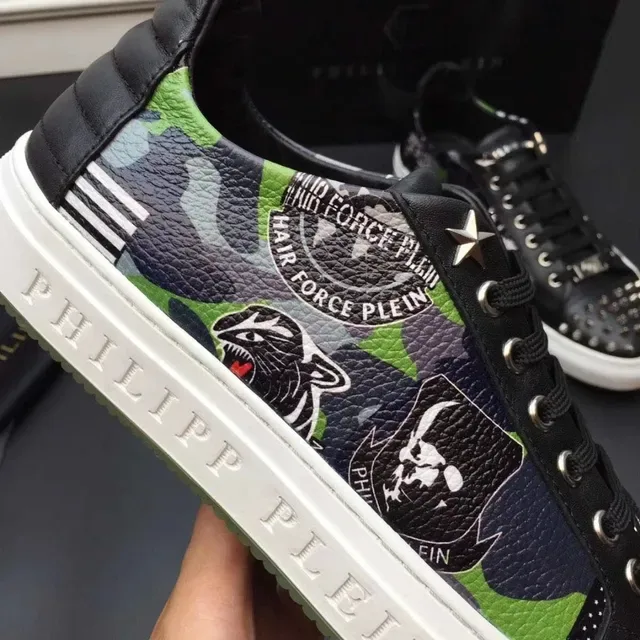 Philipp Plein Studded Camo Graphic Lifestyle Sneakers 2