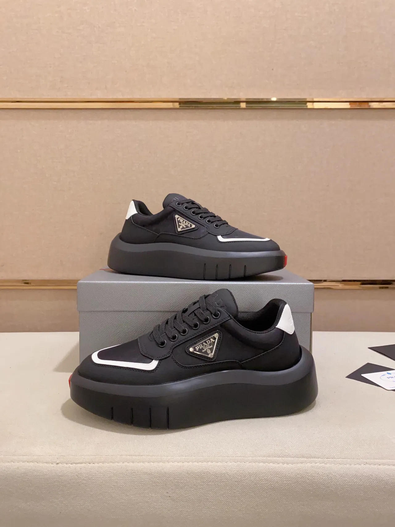 Prada Cloudbust Black and White Lifestyle Sneakers 7