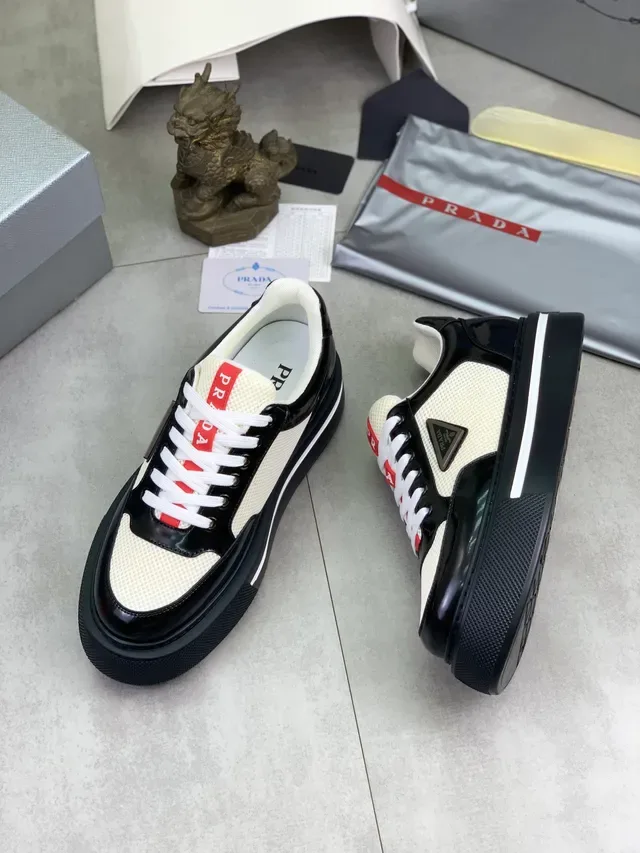 Prada Cloudbust কালো এবং সাদা প্ল্যাটফর্ম চাঙ্কি স্নিকার্স 6