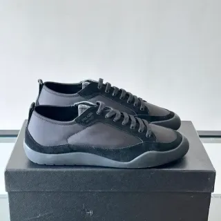 Prada Cloudbust Black Gray Mixed-Material Upper Suede And Textile Paneling Lifestyle Sneakers