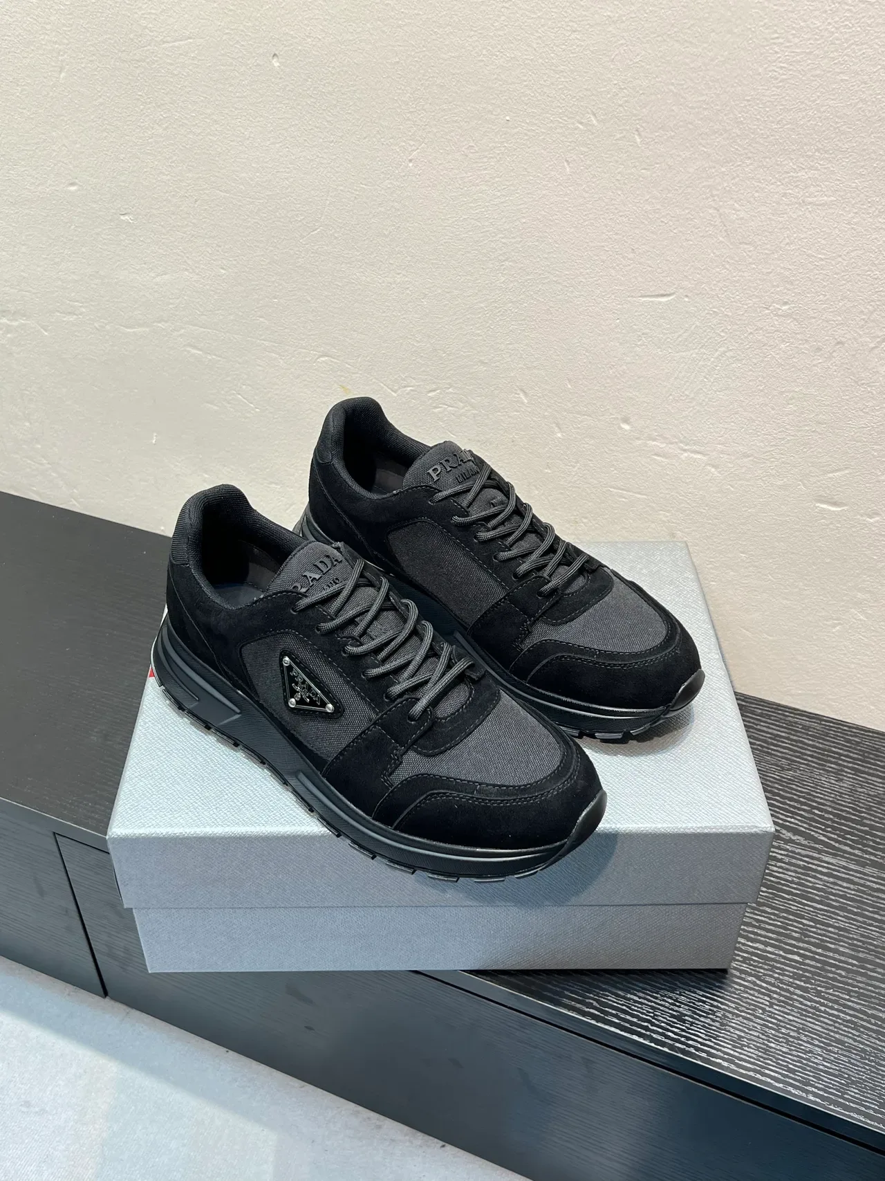 Prada Cloudbust Black Mixed-Material Lifestyle Sneakers 5