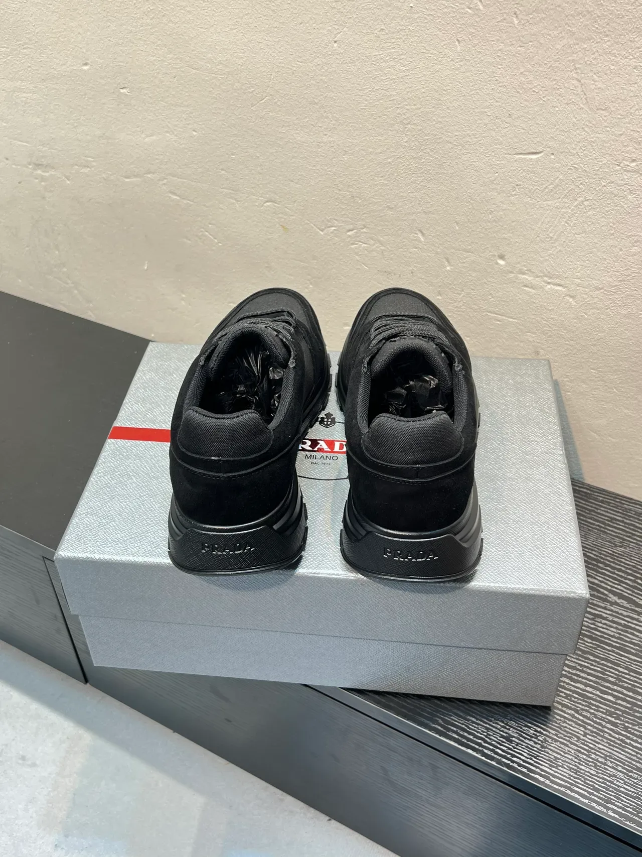 Prada Cloudbust Black Mixed-Material Lifestyle Sneakers 6