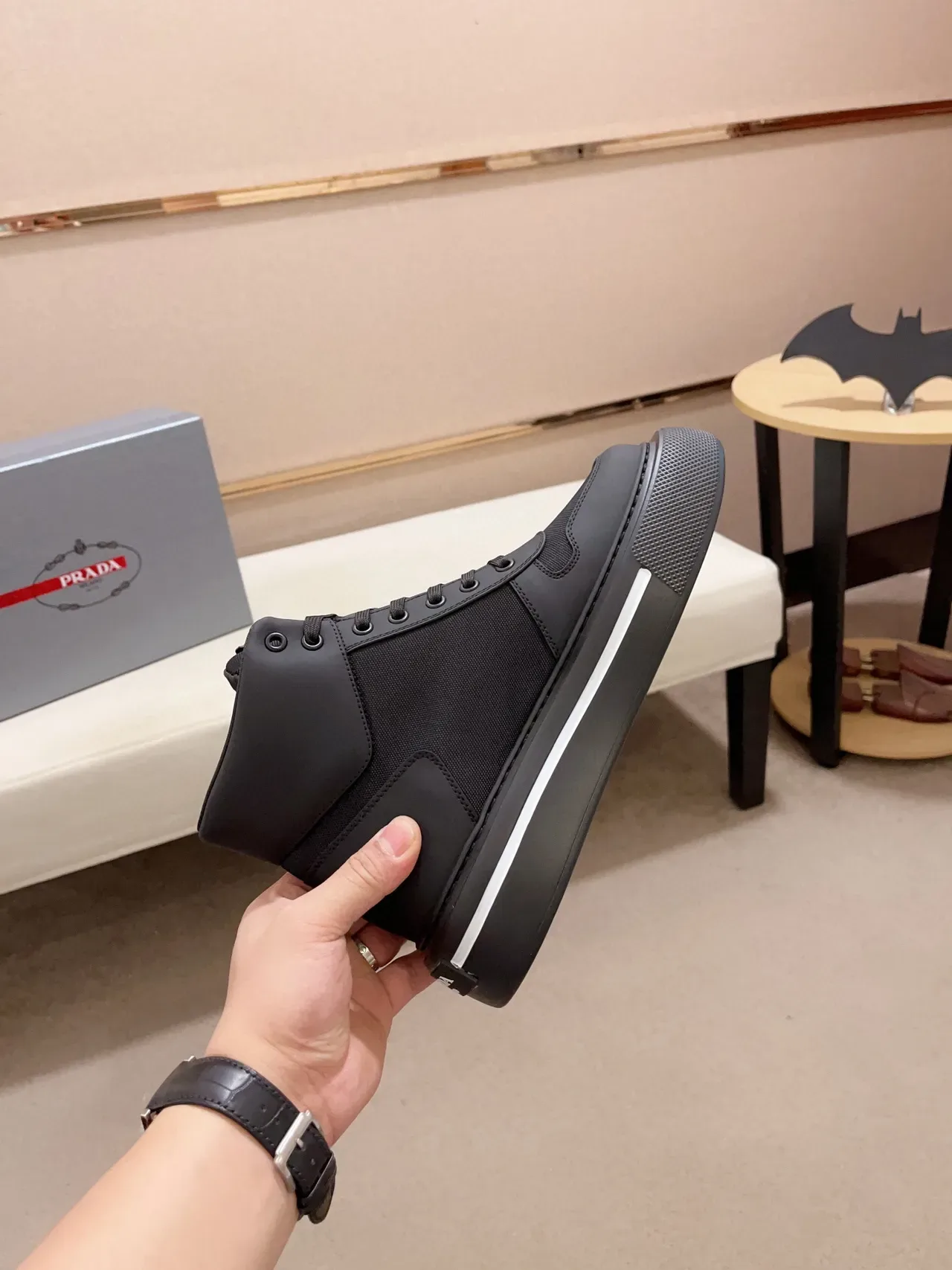 Prada Cloudbust Sneaker Plataforma Negro Lifestyle 7