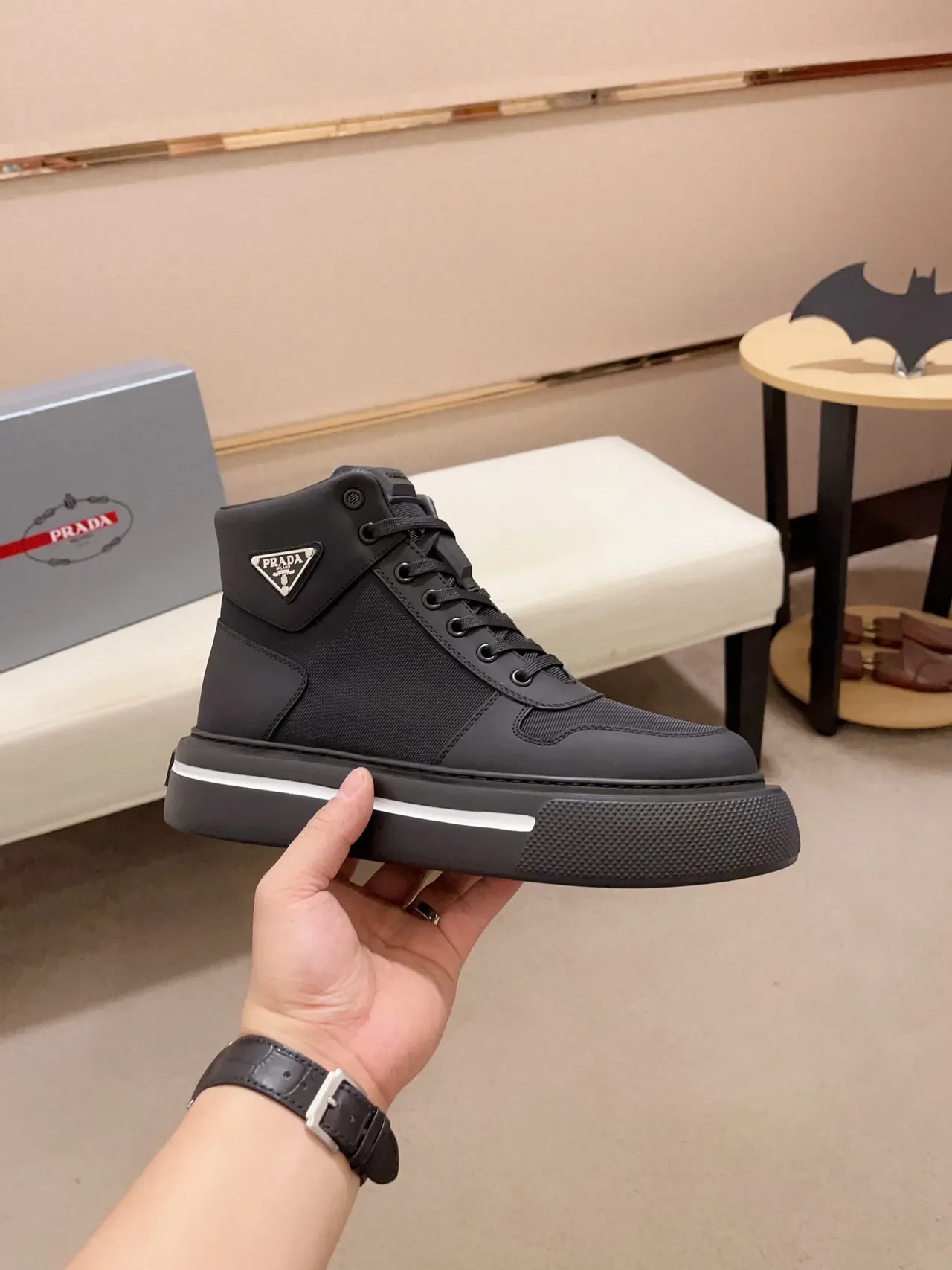 Prada Cloudbust Sneaker Plataforma Negro Lifestyle 8