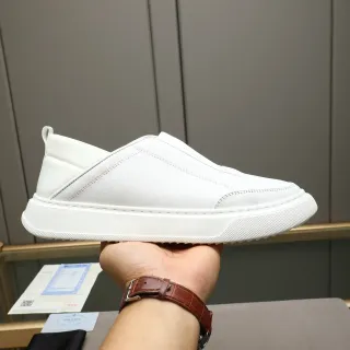 Prada Slip-On White Leather Lifestyle Sneakers