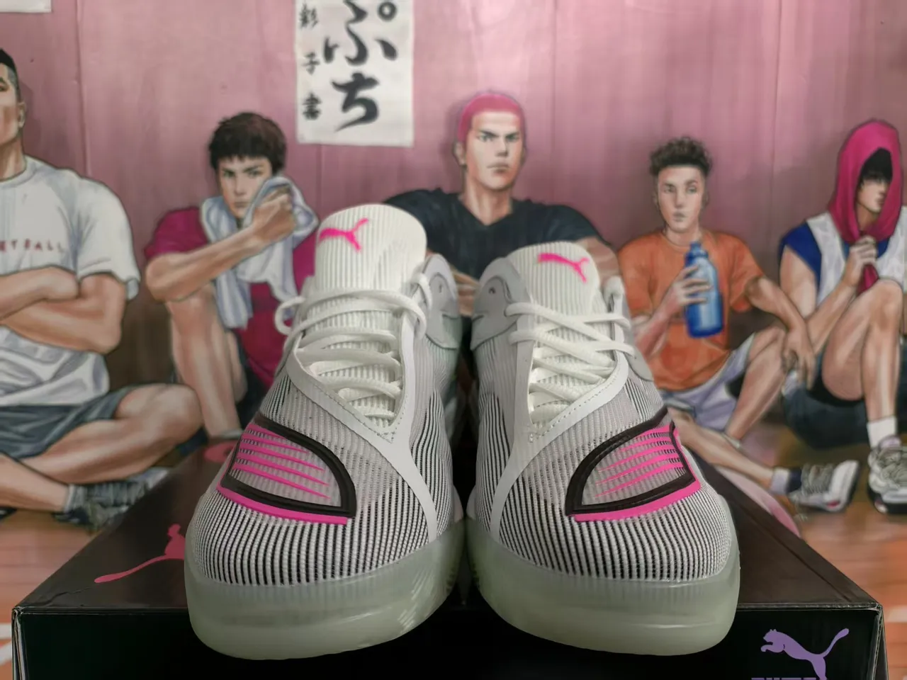 Puma ALLPRO Gray White Lime Green Pink Basketball Shoes 4