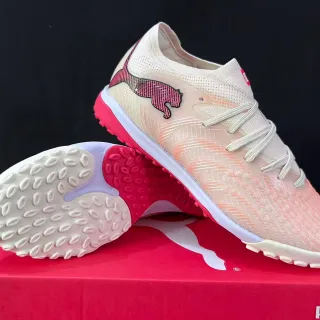 Puma Future Z Beige Pink Knit Upper Gradient Mesh Artificial-Grass Soccer Shoes