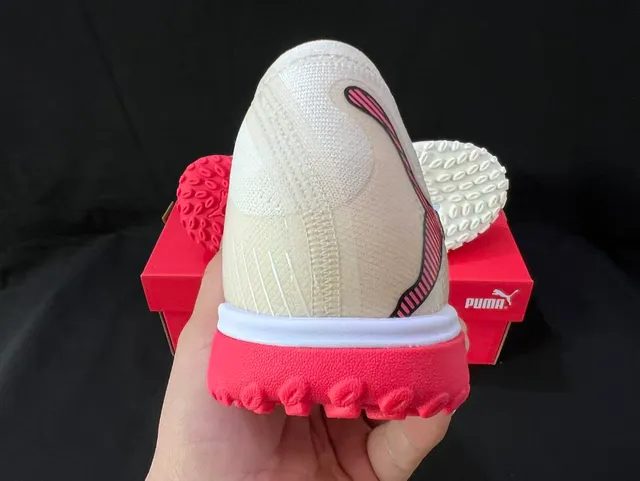 Puma Future Z Beige Pink أعلى التريكو شبكة التدرج العشب الاصطناعي أحذية كرة القدم 3
