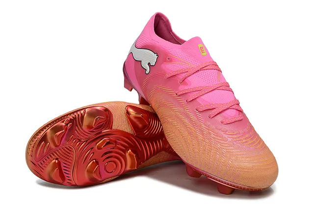 Puma Future Z গোলাপি কমলা লো-কাট লেস-আপ টেক্সচার্ড সিন্থেটিক আপার ফার্ম-গ্রাউন্ড সকার জুতো 13