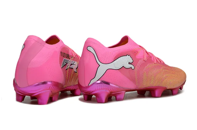 Puma Future Z গোলাপি কমলা লো-কাট লেস-আপ টেক্সচার্ড সিন্থেটিক আপার ফার্ম-গ্রাউন্ড সকার জুতো 14
