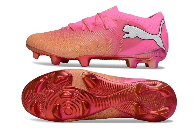 Puma Future Z গোলাপি কমলা লো-কাট লেস-আপ টেক্সচার্ড সিন্থেটিক আপার ফার্ম-গ্রাউন্ড সকার জুতো 15