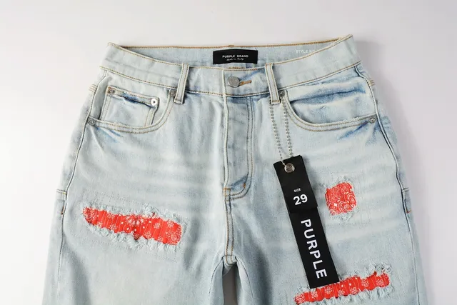 Shorts distressed patchwork bandana de Purple Brand 12