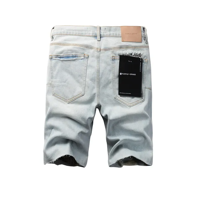 Shorts distressed patchwork bandana de Purple Brand 16