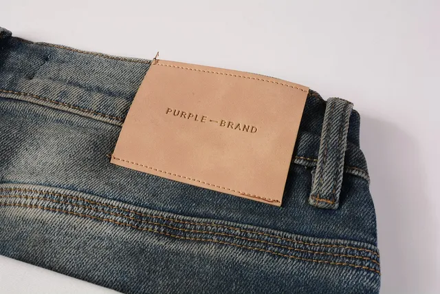 Purple Brand بناطيل جين ممزقة ملوثة بالرذاذ ملونة بالغسيل المبهمة 4