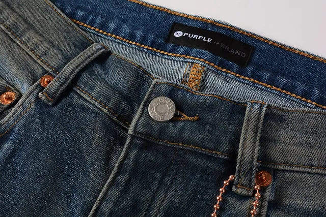 Purple Brand بناطيل جين ممزقة ملوثة بالرذاذ ملونة بالغسيل المبهمة 13