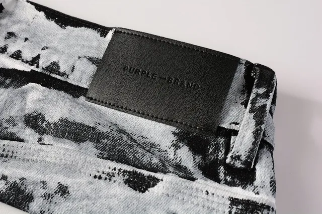 Purple Brand रंग छिटके दिया छैड़ा स्लिम-फिट जिंस 4