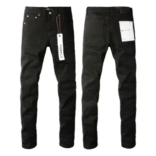 Purple Brand Slim-Straight Calças Jeans Pretas