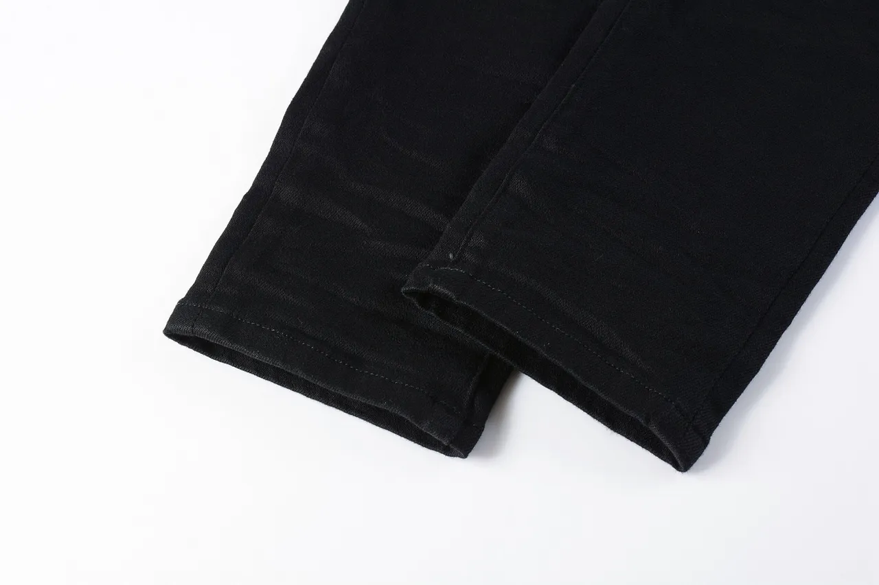 Purple Brand Slim-Straight Pantalones Vaqueros Negros 5