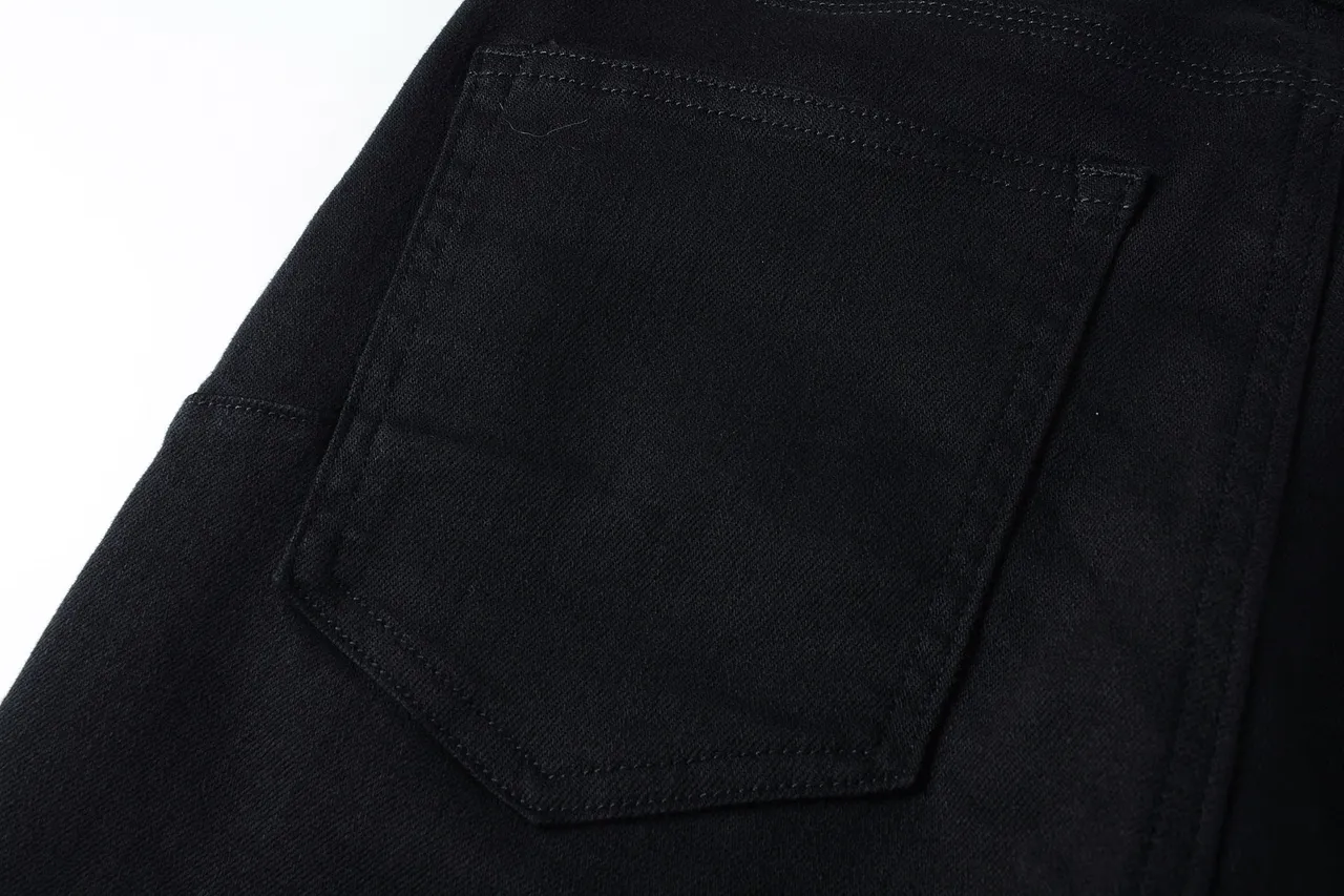 Purple Brand Slim-Straight Pantalones Vaqueros Negros 7
