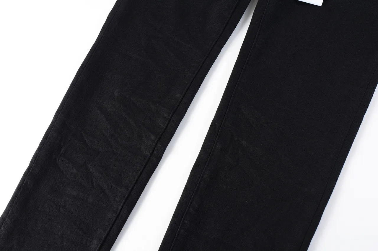 Purple Brand Slim-Straight Pantalones Vaqueros Negros 10