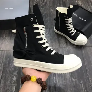 Rick Owens DRKSHDW High-Top Sneaker Black and White Lifestyle Sneakers