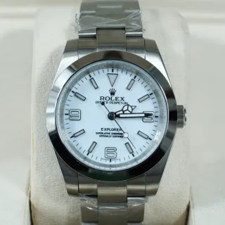 Rolex Explorer Oyster Perpetual White Dial Mechanical Watch