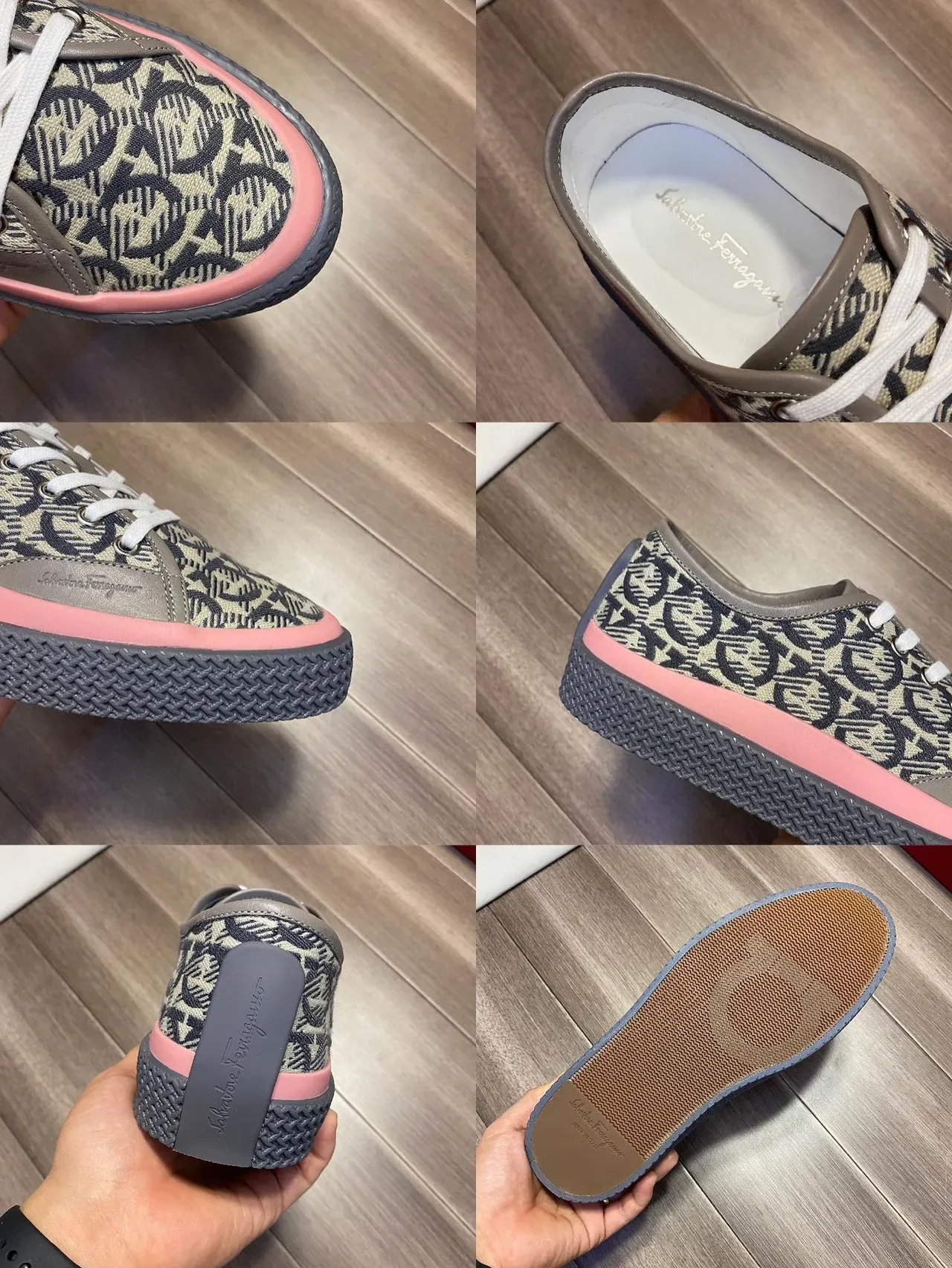 Salvatore Ferragamo Tênis canvas com impressão monograma low-top 3