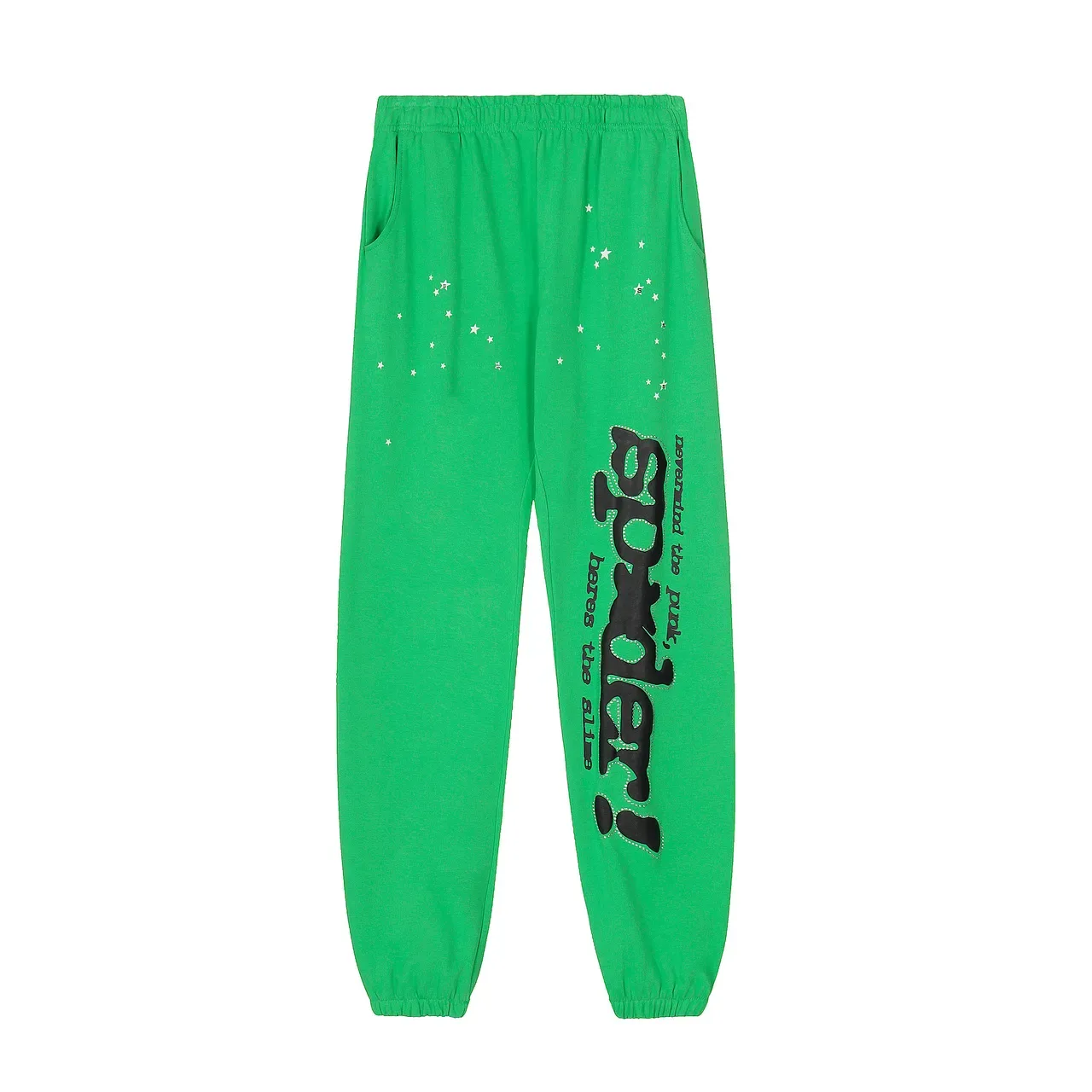 Sp5der Green Black Graphic-Print Oversized Fit Tracksuit 4