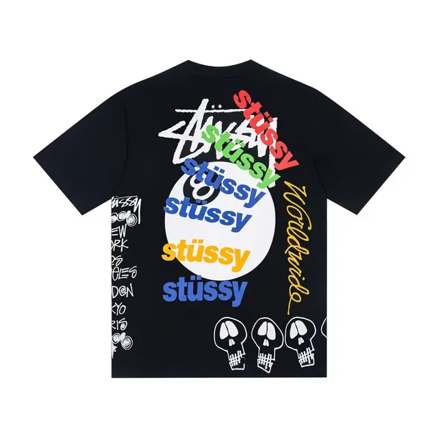 Stussy 8-Ball Stock Logo ग्राफिक टी-शर्ट 2