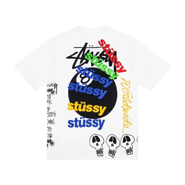Stussy 8-Ball Stock Logo ग्राफिक टी-शर्ट 4