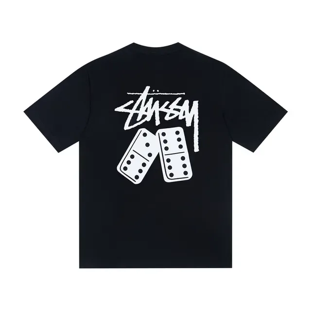 Camiseta gráfica Stussy Domino Tee blanco/negro 5