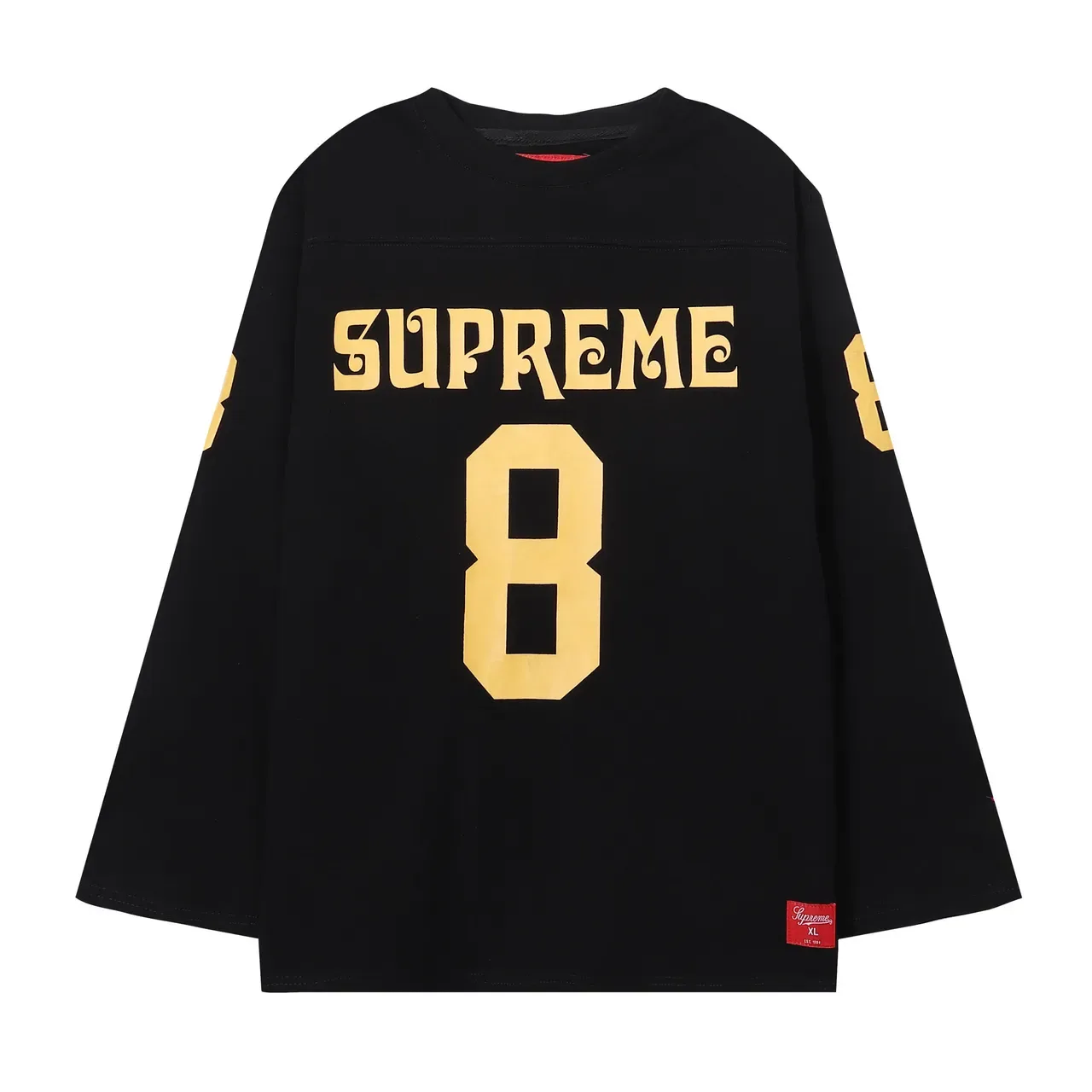 Supreme Affili8ed Number 8 Oversized Camiseta de Manga Longa 12