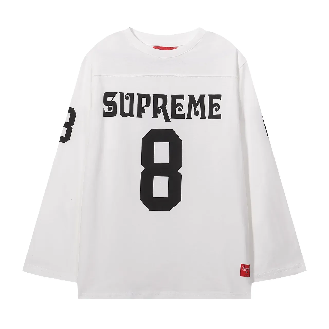 Supreme Affili8ed Number 8 Oversized Camiseta de Manga Longa 13