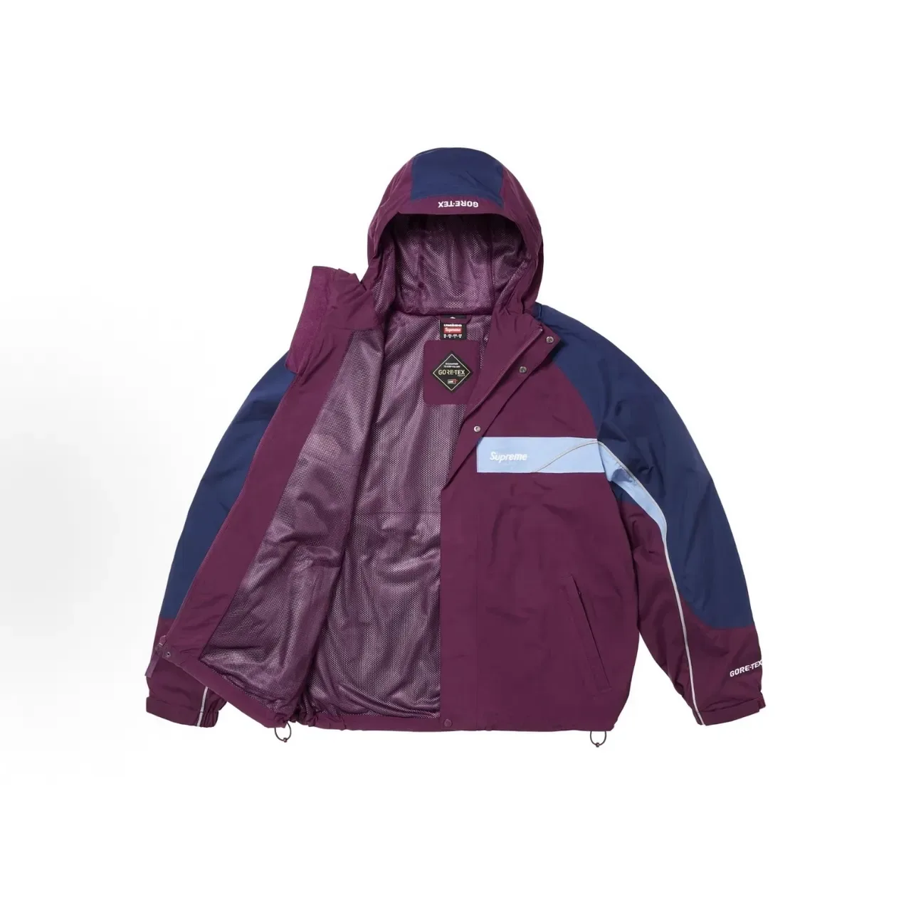 Supreme GORE-TEX Veste à capuche noir et blanc Snap-Front 3