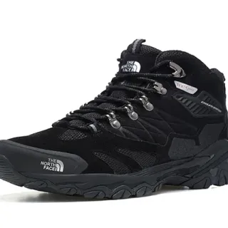 The North Face Black Silver Mid-Cut Boot Waterproof Membrane Hiking Boots